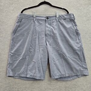 Hurley Men Shorts 36 Blue Phantom Casual Logo 10" Inseam Cotton‎ Polyester READ